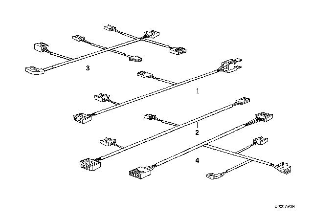1995 BMW 530i Wiring Set Steering Column Mechanism Diagram