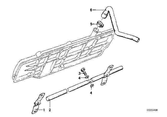 1985 BMW 318i Vent Hose Diagram for 11151284762