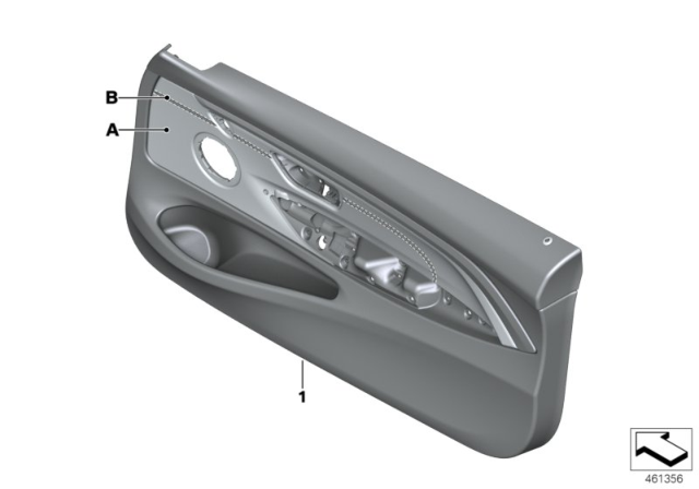 DOOR LINING LEATHER FRONT RI Diagram for 51417989844