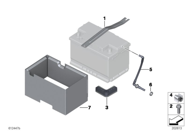 2015 BMW Z4 Battery Holder And Mounting Parts Diagram