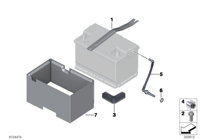 2009 BMW Z4 Battery Holder Diagram for 41007192742