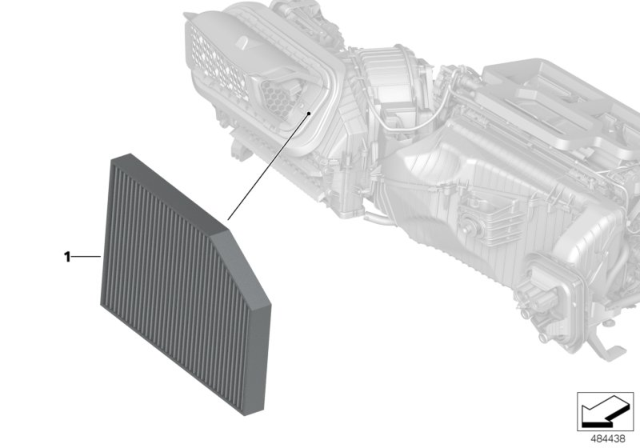 2018 BMW X3 M40i(G01) Microfilter / Activated Carbon Container Diagram