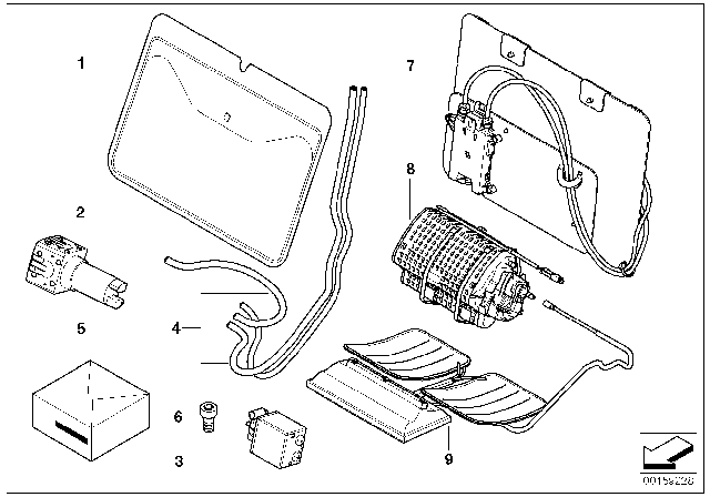 2009 BMW M5 Seat, Front, Lumbar Diagram 1