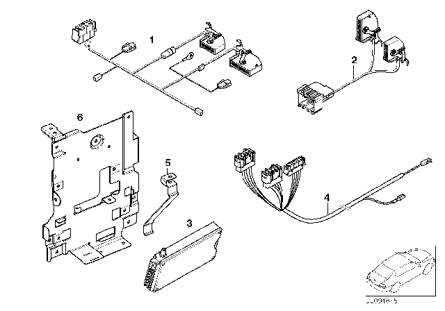 2001 BMW X5 Single Parts For Classic Luggage Compartment Diagram