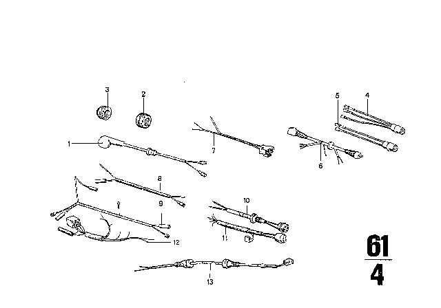 1975 BMW 3.0Si Wiring Harness Diagram 3