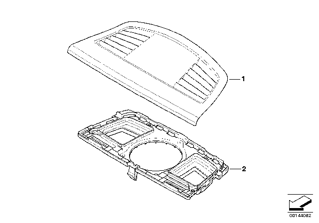 2010 BMW 328i Outflow Nozzles / Covers Diagram