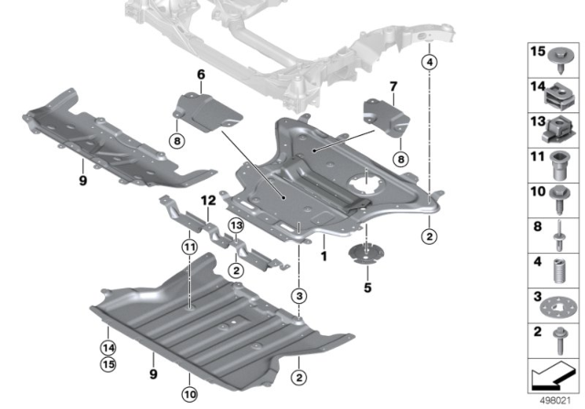 2020 BMW 745e xDrive Front Axle Support Awd Underride Prot. Diagram