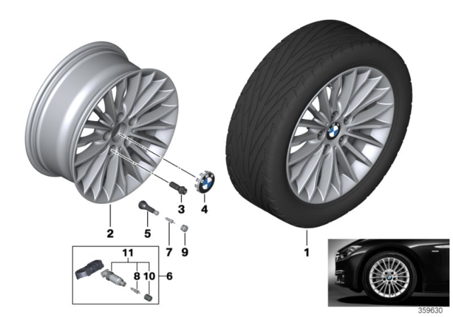 2016 BMW 428i BMW LA Wheel, Multi-Spoke Diagram 5