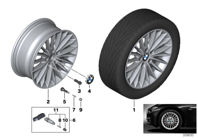 2016 BMW 428i xDrive BMW LA Wheel, Multi-Spoke Diagram 5