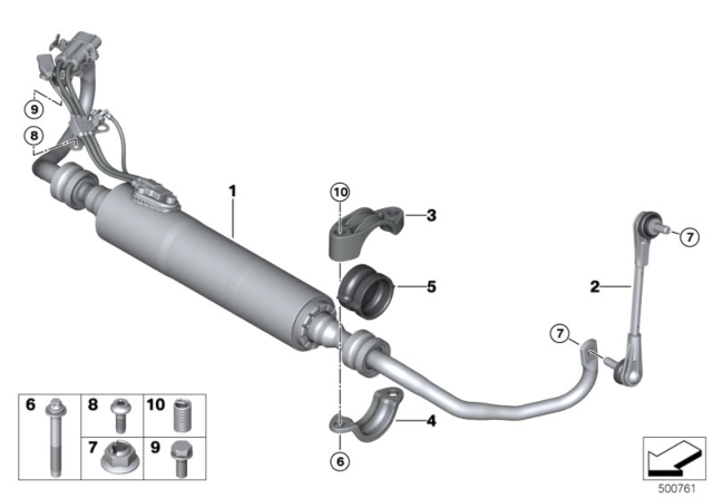 2020 BMW 840i Gran Coupe Front Stabilizer Bar / Dynamic Drive Diagram