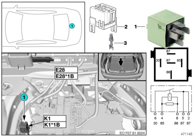 2010 BMW 550i GT xDrive Compressor Relay Diagram