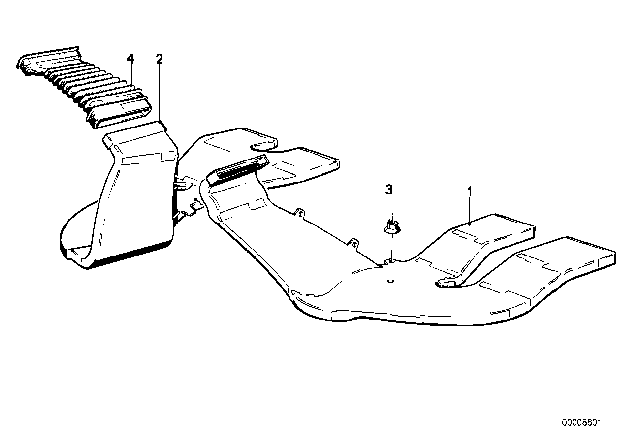 1988 BMW M3 Rear Heater Duct Diagram