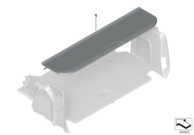 2020 BMW X7 Rear Window Shelf Diagram