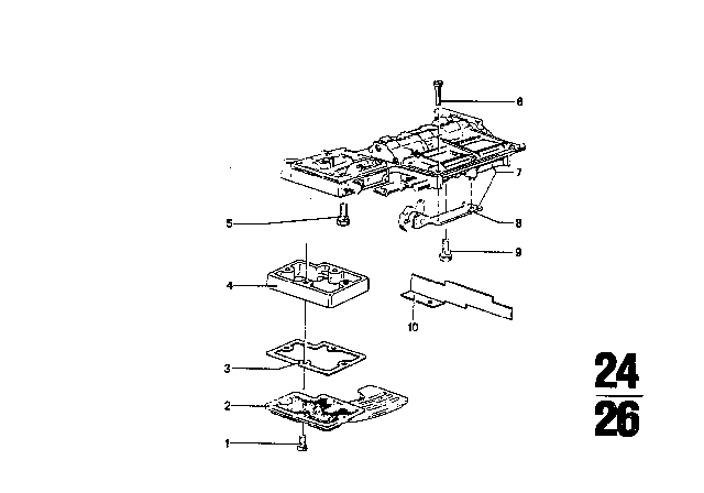 1971 BMW 3.0CS Gear Shift / Parking Lock (Bw 65) Diagram 2