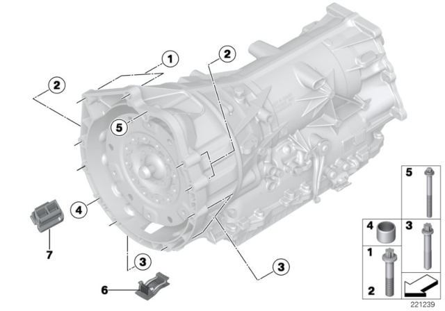 2014 BMW 640i xDrive Gearbox Mounting Diagram