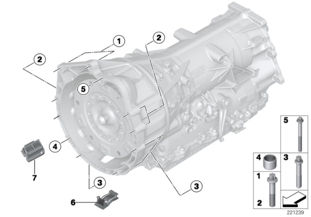 2012 BMW X5 Gearbox Mounting Diagram