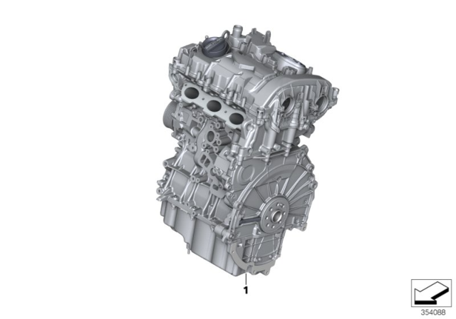 2020 BMW i8 Exchange Short Engine Diagram for 11002455314