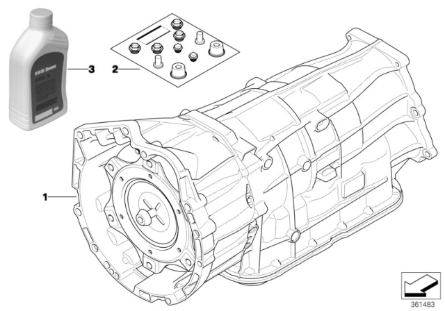2009 BMW X3 Automatic Gearbox GA6L45R Diagram