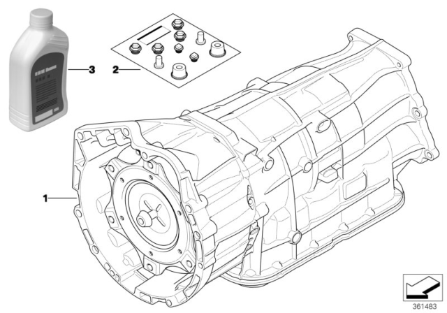 2009 BMW 328i xDrive Automatic Gearbox GA6L45R Diagram