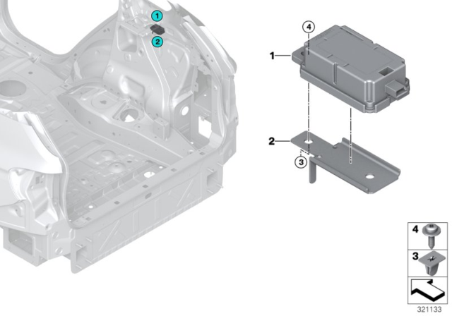 2018 BMW X5 Radio Remote Control Receiver Diagram