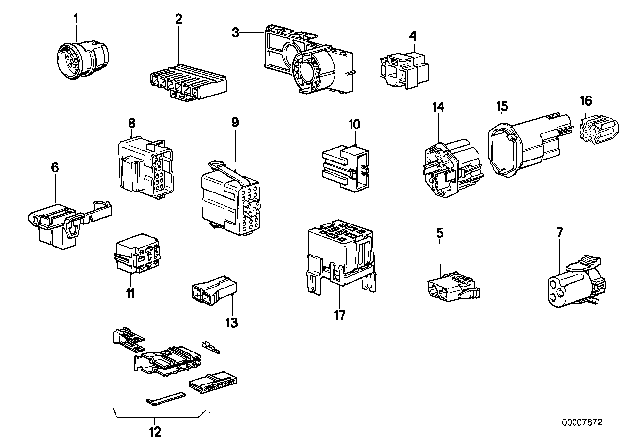 1987 BMW 325e Plug Housing Diagram