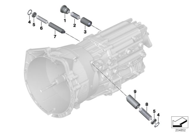 2008 BMW M3 Inner Gear Shifting Parts (GS6-53BZ/DZ) Diagram