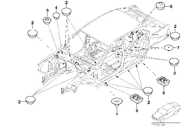 2003 BMW 745i Sealing Cap/Plug Diagram 1