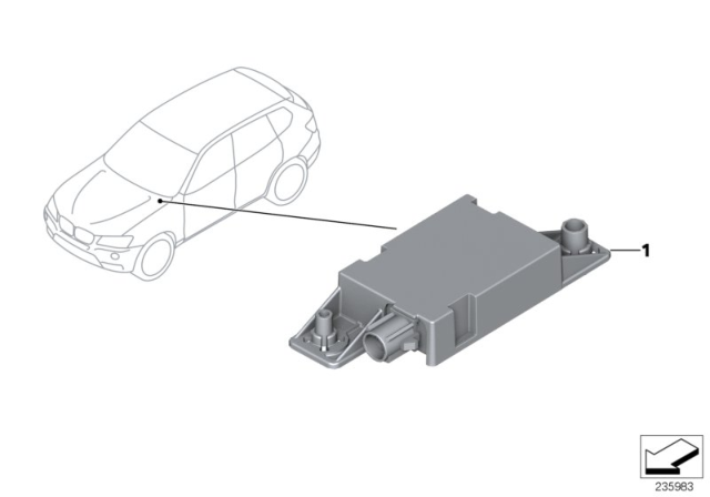 2011 BMW X3 Bluetooth Antenna Diagram