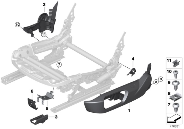 2014 BMW i8 Seat, Front, Seat Panels, Electrical Diagram