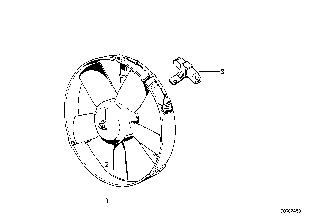 1986 BMW 528e Electric Additional Fan Diagram