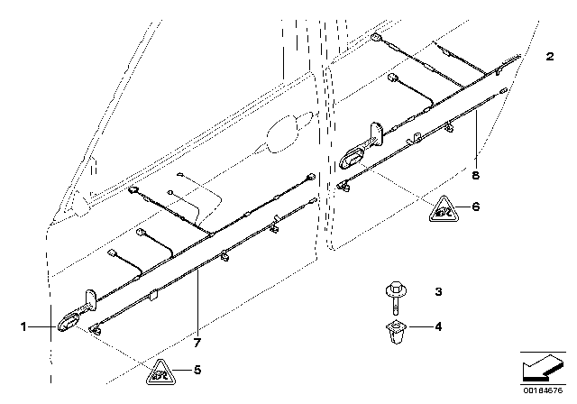 2005 BMW X3 Door Cable Harness Diagram