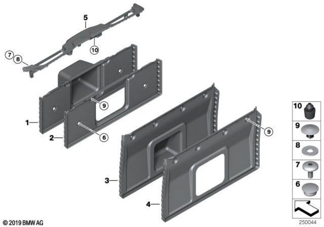 2015 BMW M6 Trim Panel, Rear Trunk / Trunk Lid Diagram 3