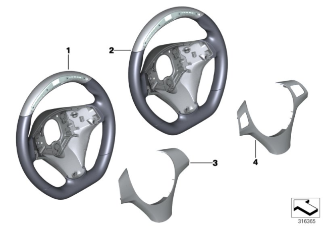 2010 BMW 328i Performance Steering Wheel Diagram 3