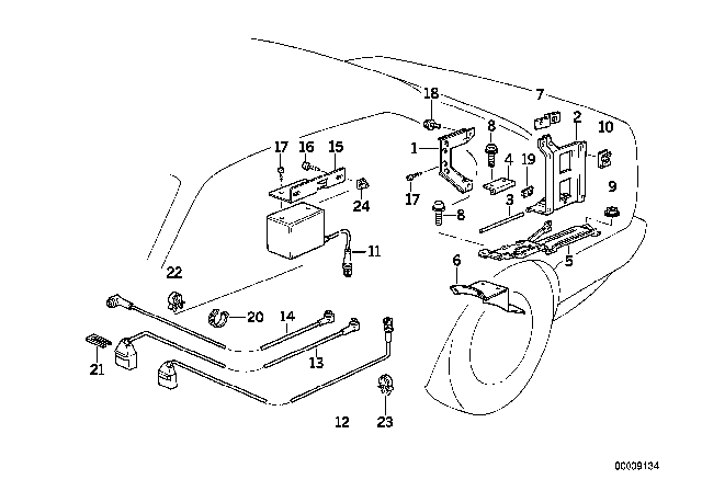 1993 BMW 525i Single Components CD Changer Diagram 2