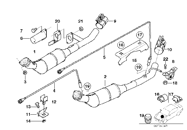 2002 BMW X5 Vibration Absorber Diagram for 18301437555