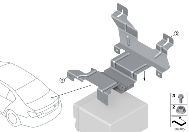 2015 BMW 760Li Additional Battery Holder Diagram for 61217622127