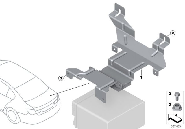 2014 BMW 750Li Additional Battery Holder Diagram