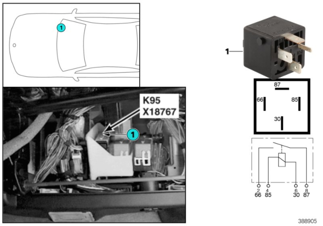 1997 BMW 740iL Relay, Valve Control Diagram