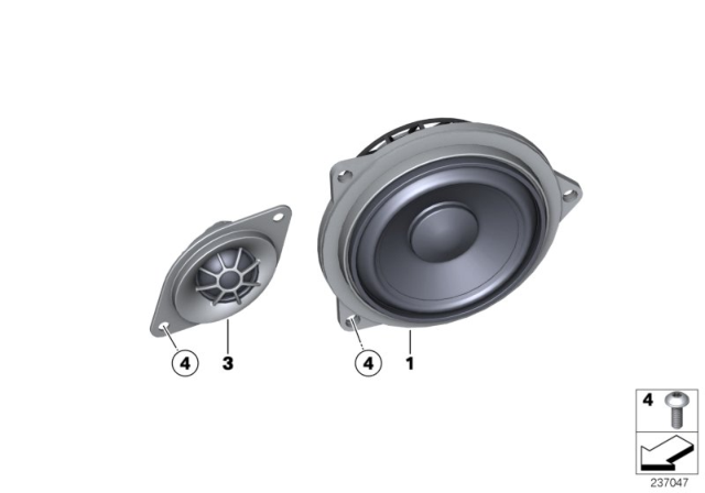 2016 BMW 640i Loudspeaker Diagram