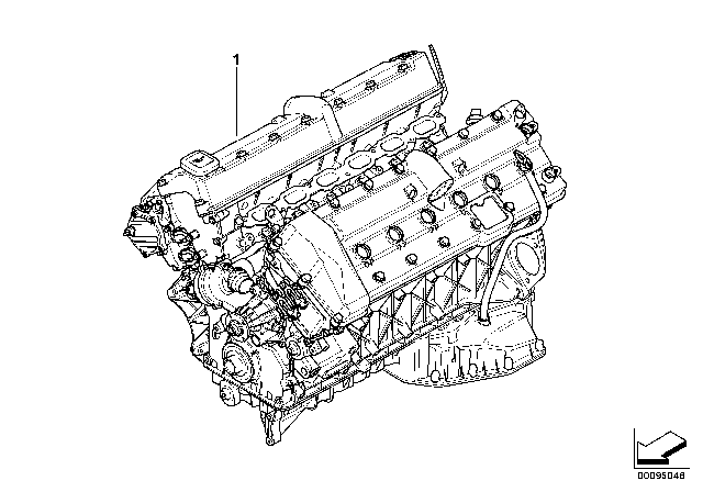 2005 BMW 760i Short Engine Diagram