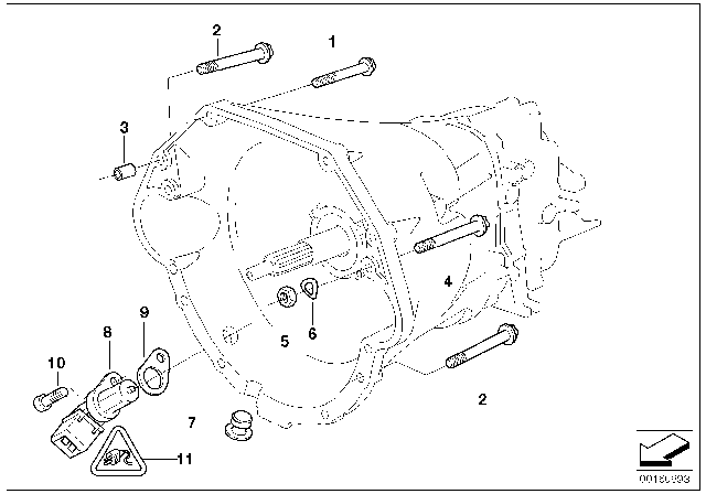 2002 BMW 540i Gearbox Mounting Diagram