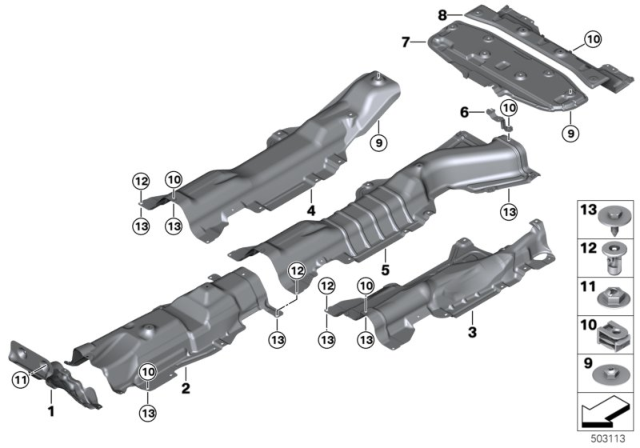 2020 BMW M235i xDrive Gran Coupe HEAT INSULATION, BUMPER, REA Diagram for 51487467972