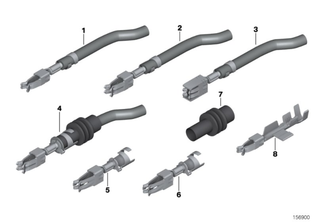 2020 BMW 530e xDrive Rubber Grommet Diagram for 61138377763