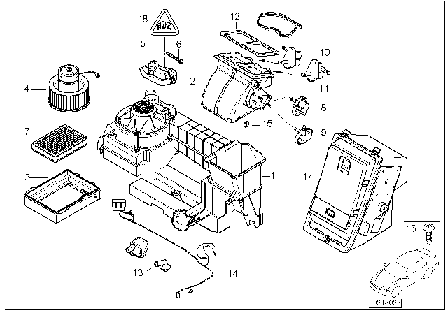 2002 BMW 745Li Blower Regulator Diagram for 64116918873