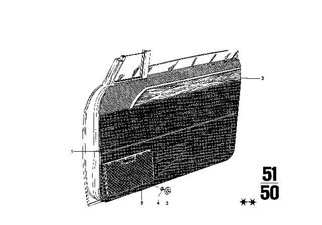 1975 BMW 2002 Door Trim Panel Diagram 3