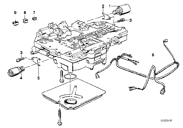 1985 BMW 735i Control Unit & Attaching Parts (ZF 4HP22/24-EH) Diagram