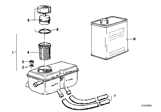 1975 BMW 530i Expansion Tank Diagram