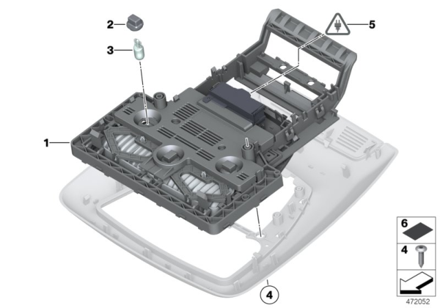 2012 BMW 750Li Basic Switch Unit Roof Diagram