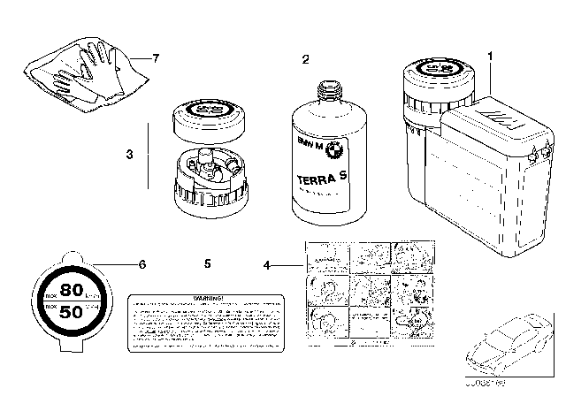 2002 BMW M3 M Mobility System Diagram 2