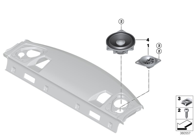 2020 BMW M240i Single Parts For Loudspeaker Diagram 2